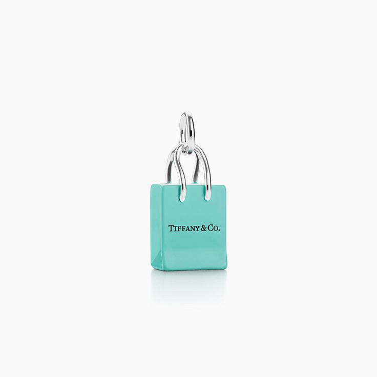 Tiffany & Co Silver Shopping Bag Charm Necklace Pendant Charm Chain Gift Love