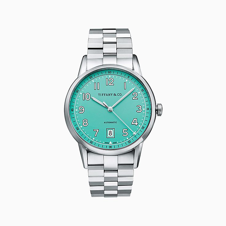 Tiffany CT60® 3-Hand 40 mm watch in Stainless Steel with a Tiffany 