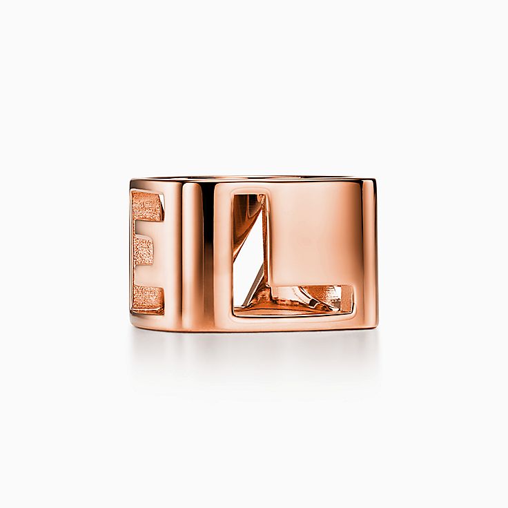 Tiffany Era Scarf Ring in Rose Gold plated Metal Tiffany Co