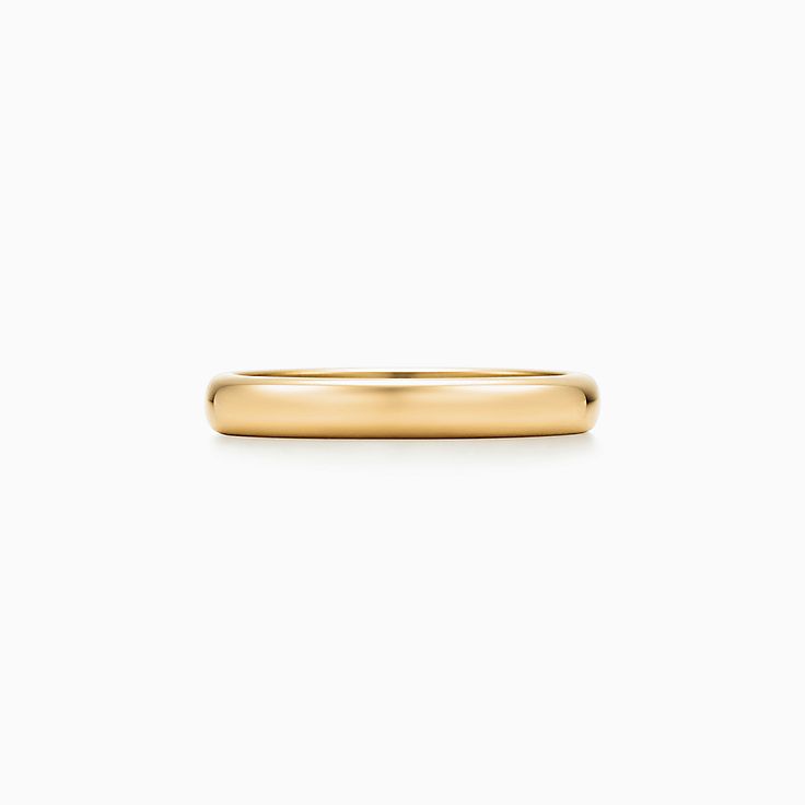 Tiffany Forever Wedding Band Ring in Yellow Gold, 3 mm Wide