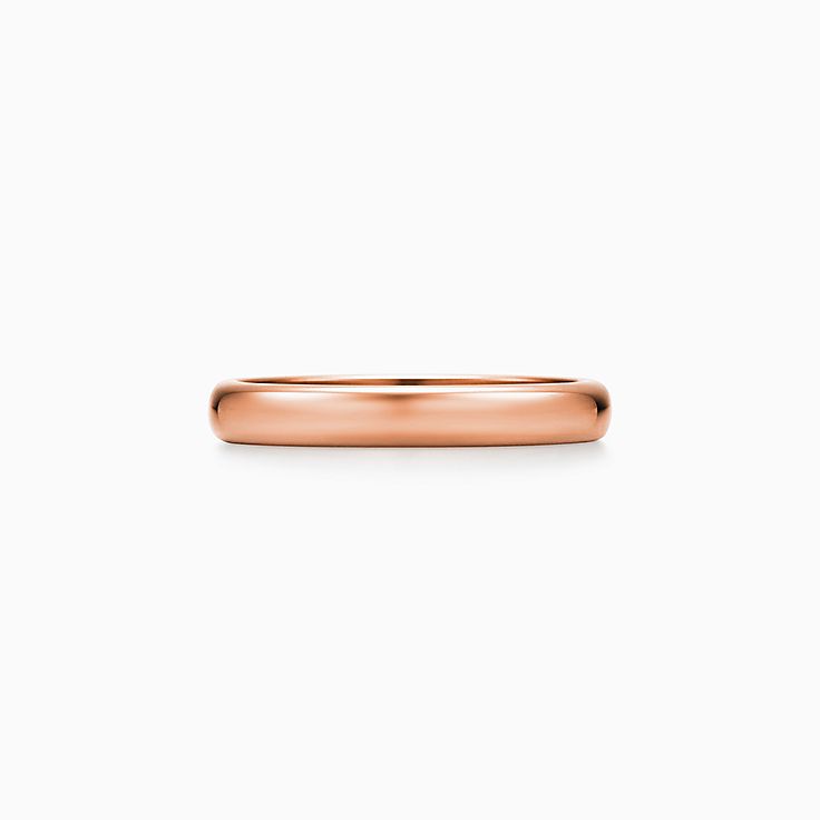 TIFFANY & CO. バンドリング 18K ローズゴールド 3MM Tiffany Forever Wedding Band Ring in Rose Gold, 3 mm Wide