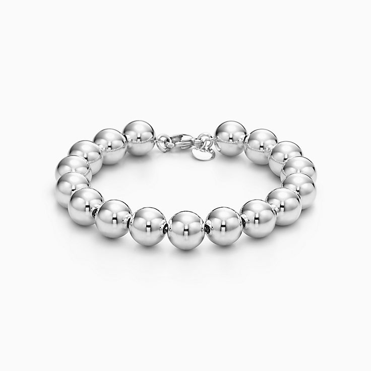 For Women/Girls Silver Color Beads Bracelet 6 mm
