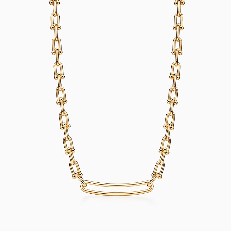 Tiffany HardWear Elongated Link Necklace in Yellow Gold | Tiffany u0026 Co.