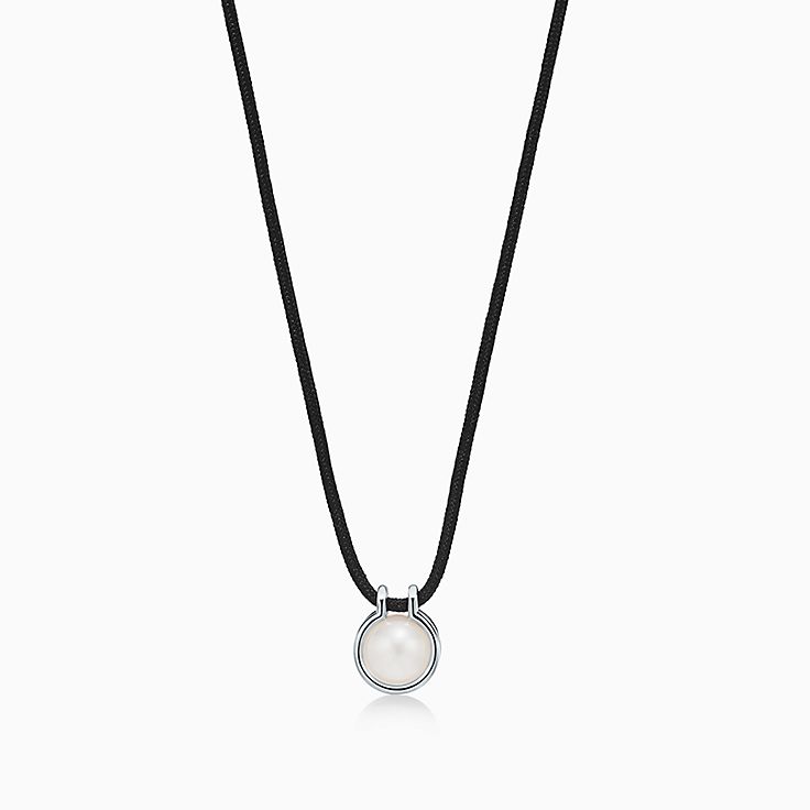 black silk cord necklace tiffany