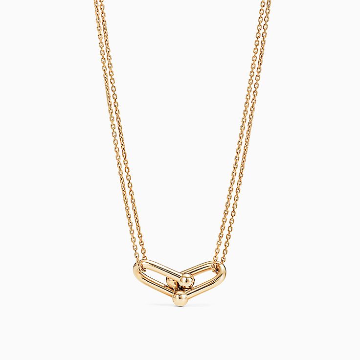 Tiffany HardWear Large Double Link Pendant in Yellow Gold 