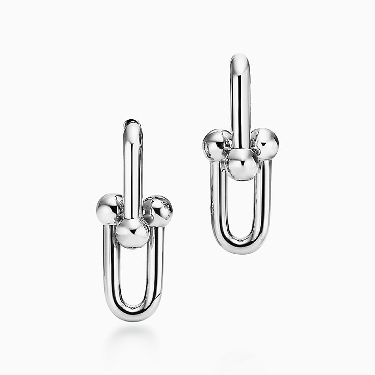 Tiffany HardWear Large Link Earrings in Sterling Silver | Tiffany & Co. CA