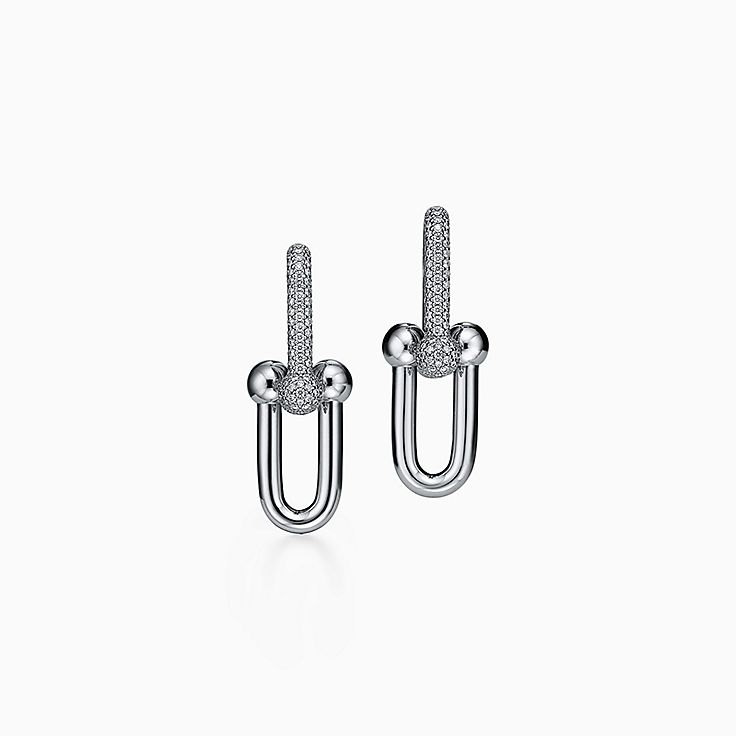 tiffany and co white gold earrings