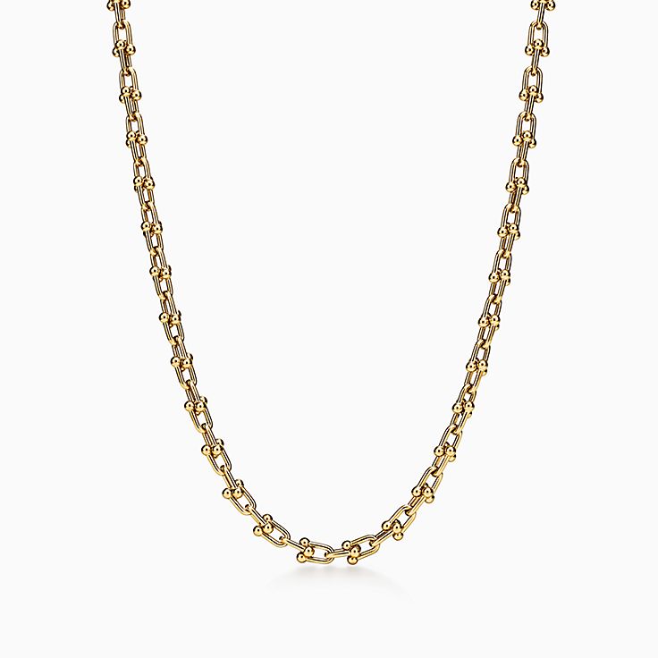 Tiffany HardWear Micro Link Necklace in Yellow Gold | Tiffany & Co. US