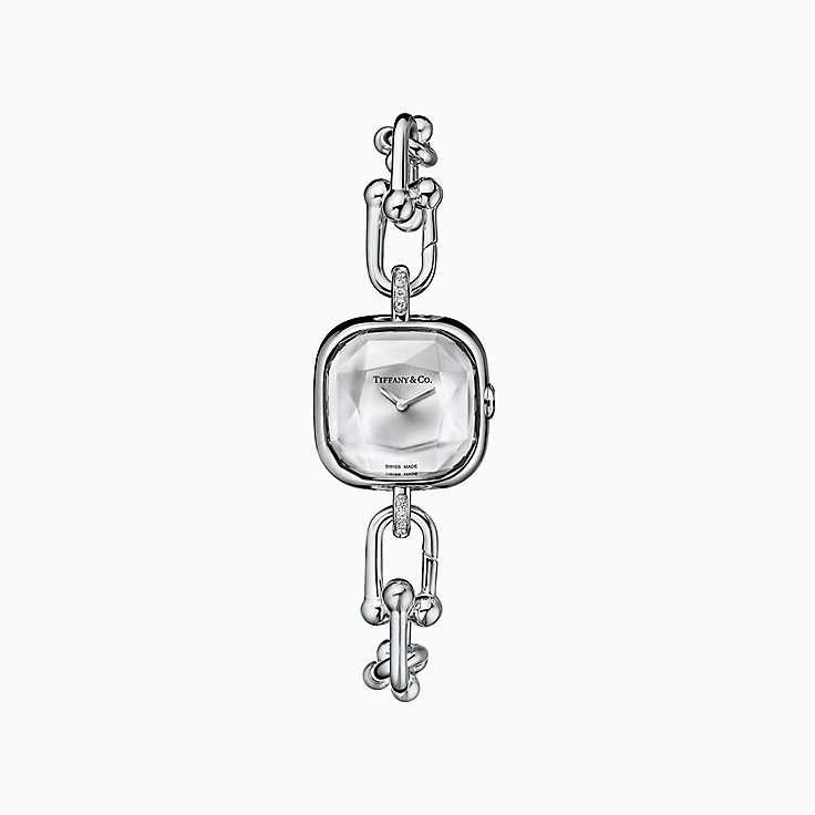 Tiffany HardWear Watch in Sterling Silver and Steel with Diamonds | Tiffany  & Co. UK