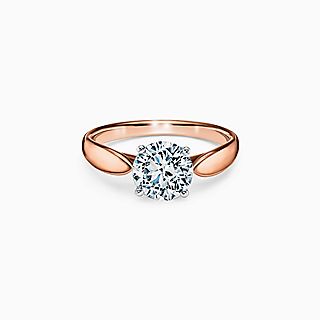 Tiffany Harmony™ Round Brilliant Engagement Ring in 18k Rose Gold