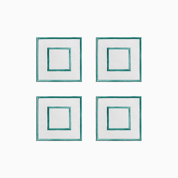 ティファニー コースター Tiffany Home Essentials Scalloped Coasters in White Linen