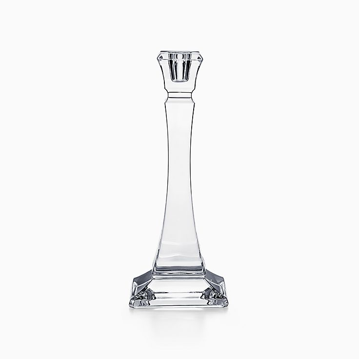 Tiffany Home Essentials Square Candlestick in Crystal Glass