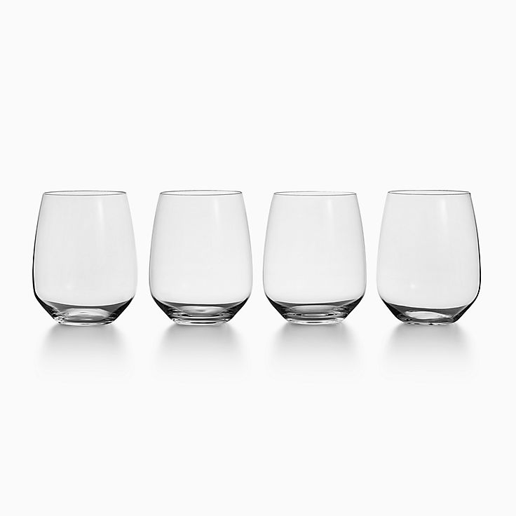 Tiffany Home Essentials Water Glass in Crystal Glass, Set of Four