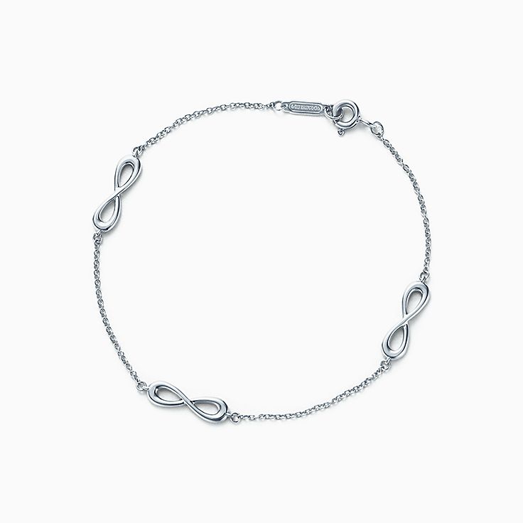 Tiffany  Co Infinity bracelet in platinum with diamonds small  ShopStyle