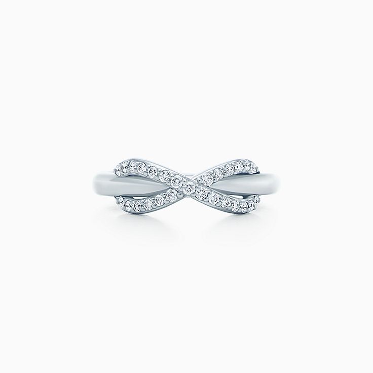 Tiffany Infinity 18k white gold ring 