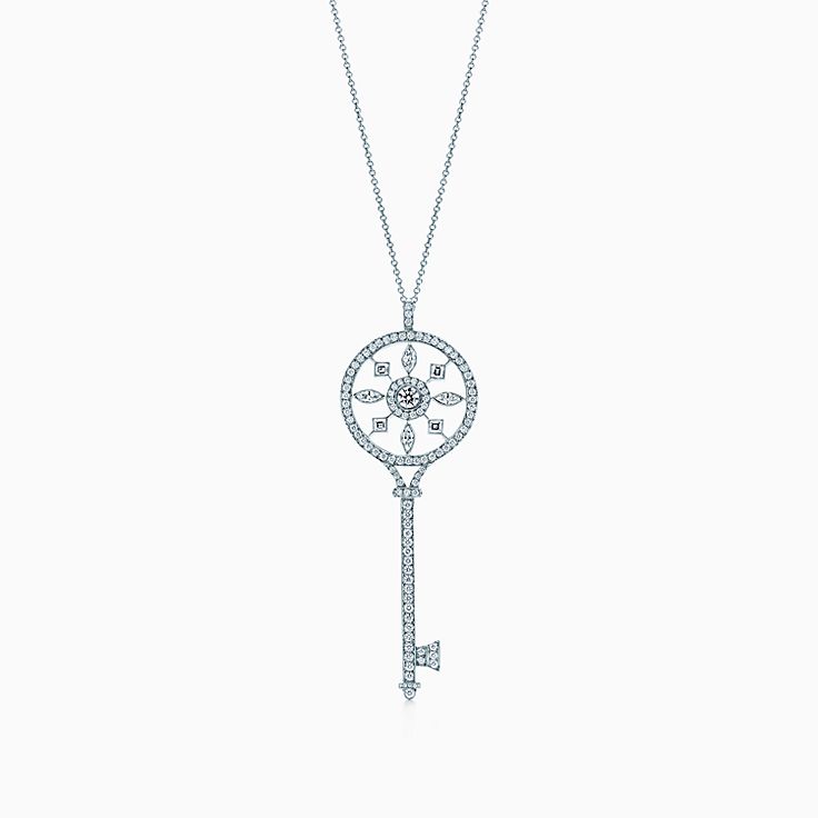 tiffany and co diamond key necklace