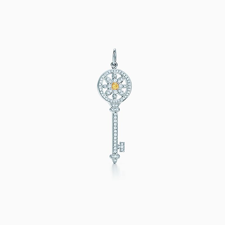 tiffany daisy key necklace