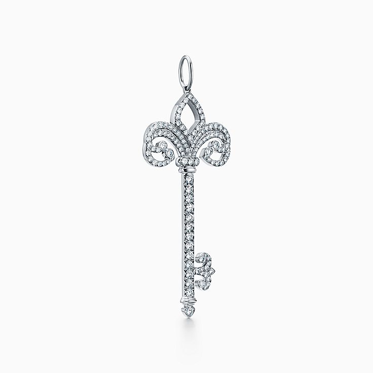 tiffany fleur de lis key pendant