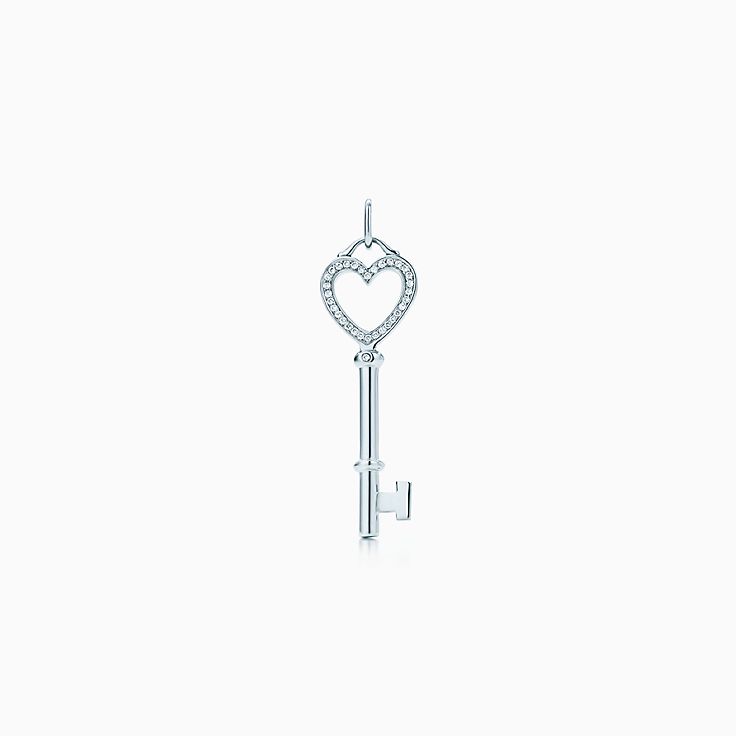 Tiffany Keys Heart Key in White Gold 