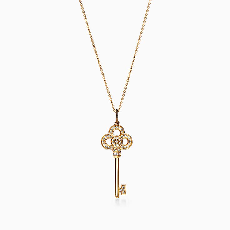 Men's Crown Key Pendant Necklace
