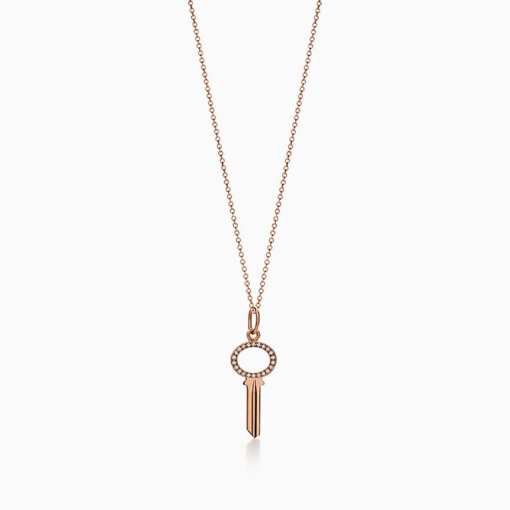 tiffany modern key necklace