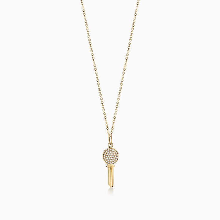 tiffany modern key necklace