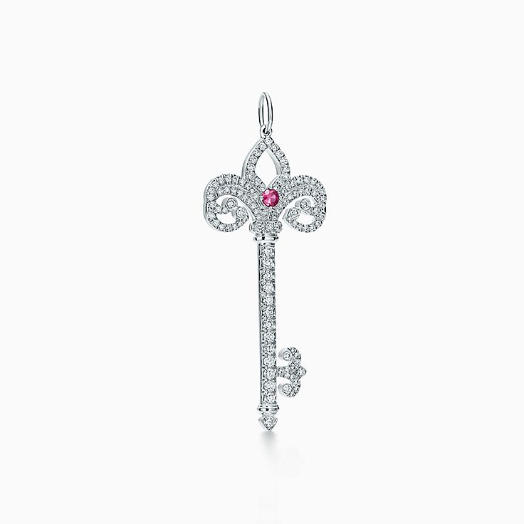 tiffany enchant heart key pendant