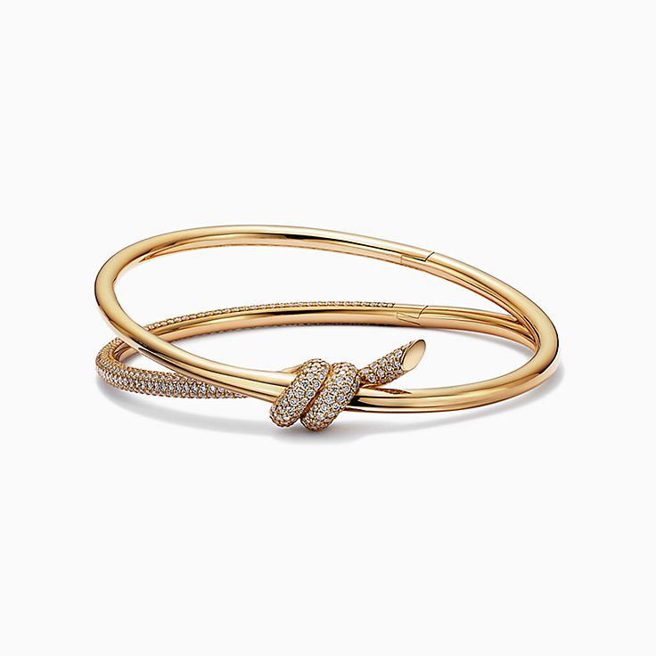 two tone gold bangle bracelet