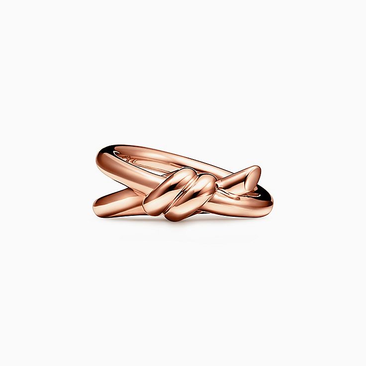 Tiffany Knot Double Row Ring In Rose Gold | Tiffany & Co.
