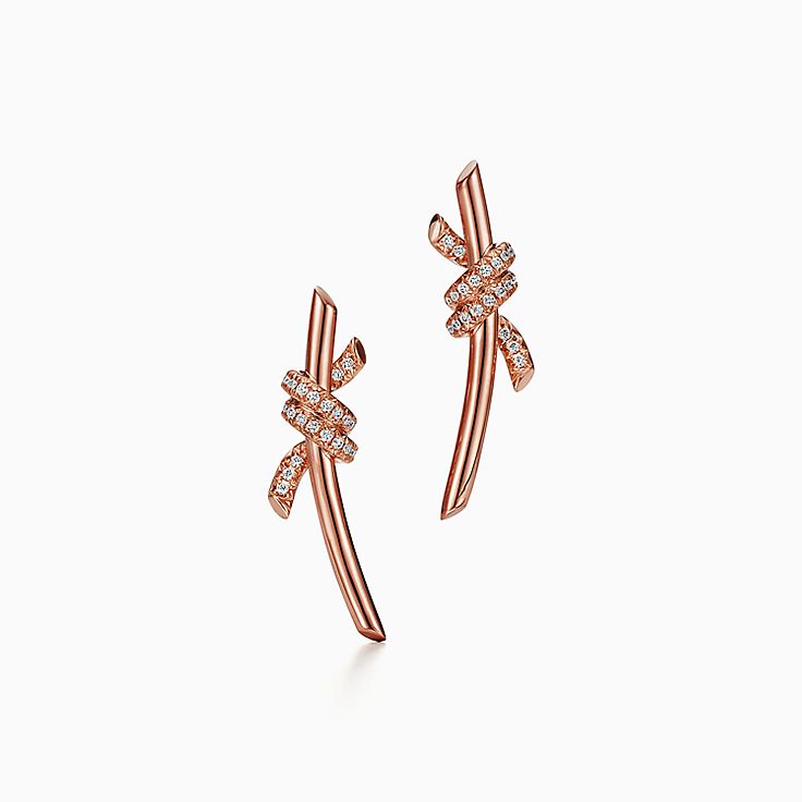 Cubic Zirconia and Opal Long Statement Rose Gold Wedding Dangle Earrings  4599E-OP-RG
