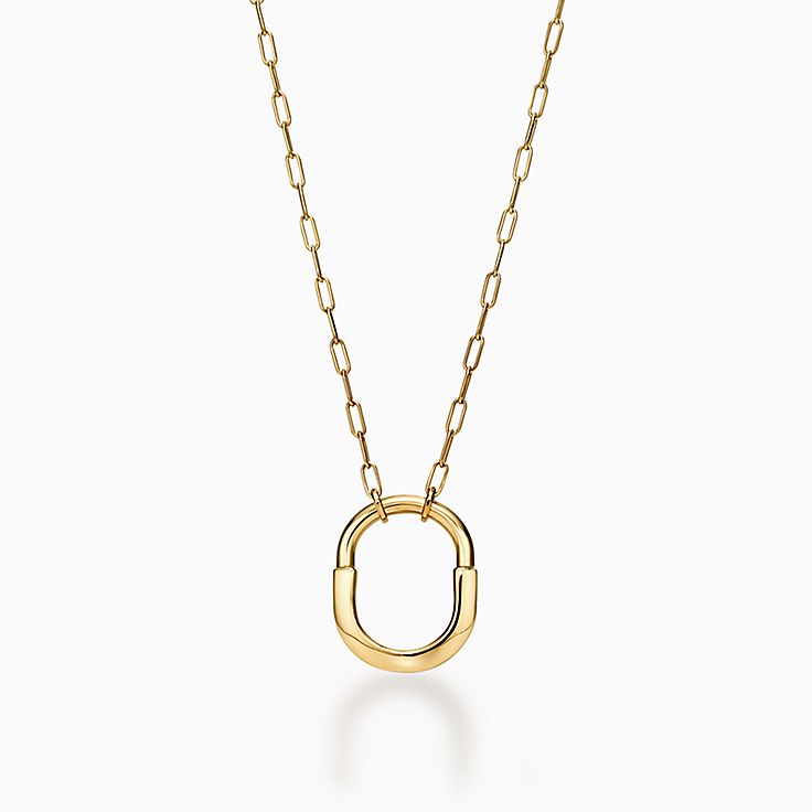 Tiffany & Co. 18K Gold 1837 Lock Charm Necklace - Yoogi's Closet