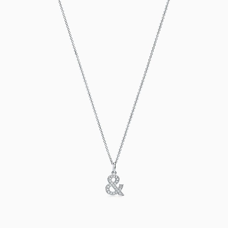 Tiffany Love Ampersand Pendant In 18k White Gold With Diamonds Medium Co - Tiffany Atlas Pendant White Gold Tiffany Love Ampersand Pendant In 18k White Gold With Diamonds Medium Co - Tiffany Atlas Pendant White Gold
