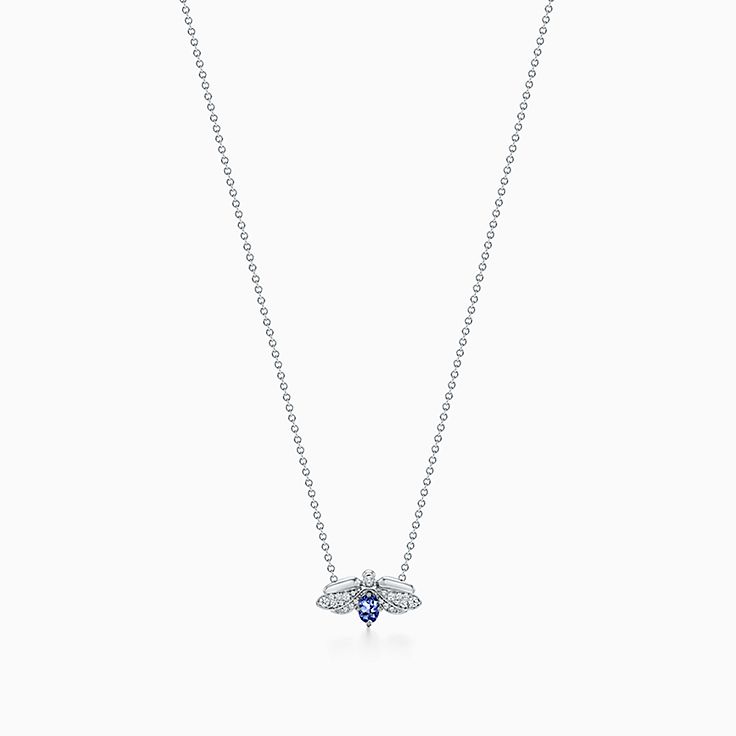 Tiffany Paper Flowers Firefly Anhanger Mit Tansanit In Platin Mit Diamanten Tiffany Co