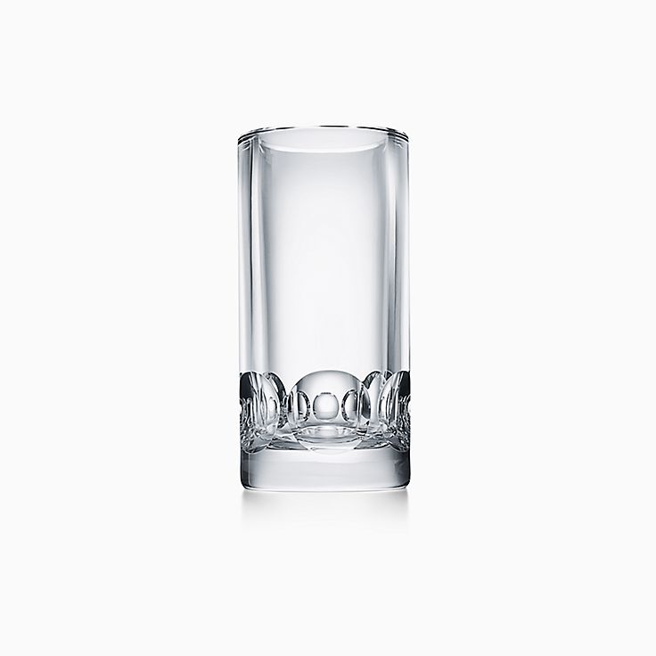Tiffany Pearl Cut vase in mouth-blown crystal glass, 14