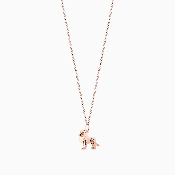 Tiffany Save The Wild ライオン チャーム ミニ 18k ローズゴールド Tiffany Co