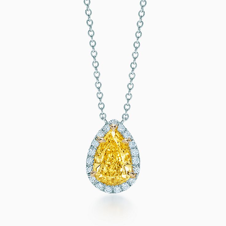 tiffany canary yellow diamond necklace