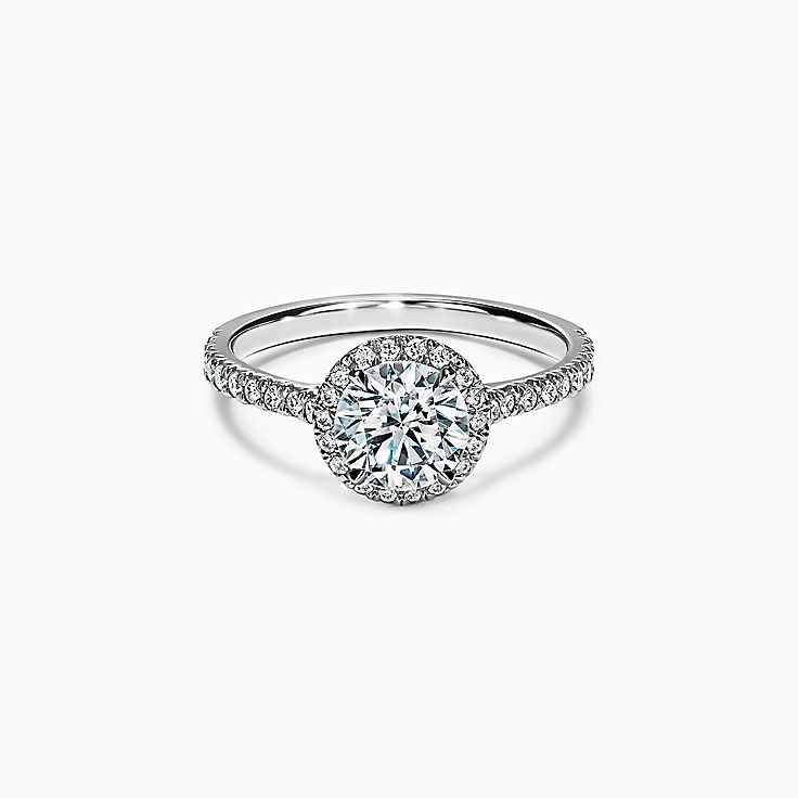 Tiffany Soleste® Round Brilliant Engagement Ring in Platinum