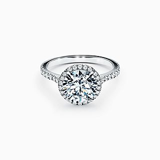Tiffany Soleste Round Brilliant Engagement Ring in Platinum
