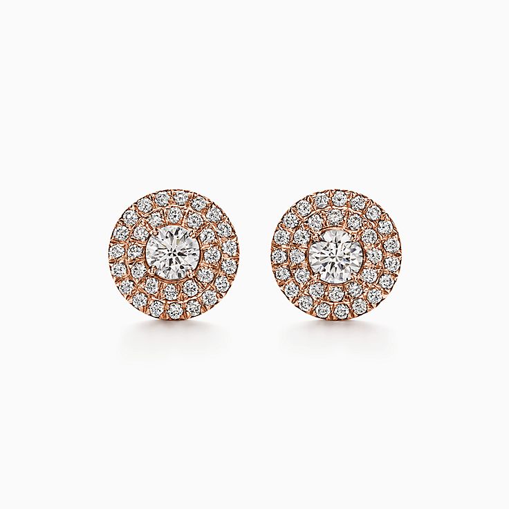 tiffany rose gold stud earrings