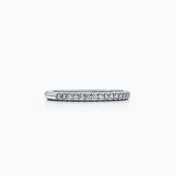 Tiffany Soleste Half Eternity Ring in Platinum with Diamonds