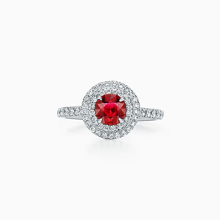 Platinum on sale ruby ring