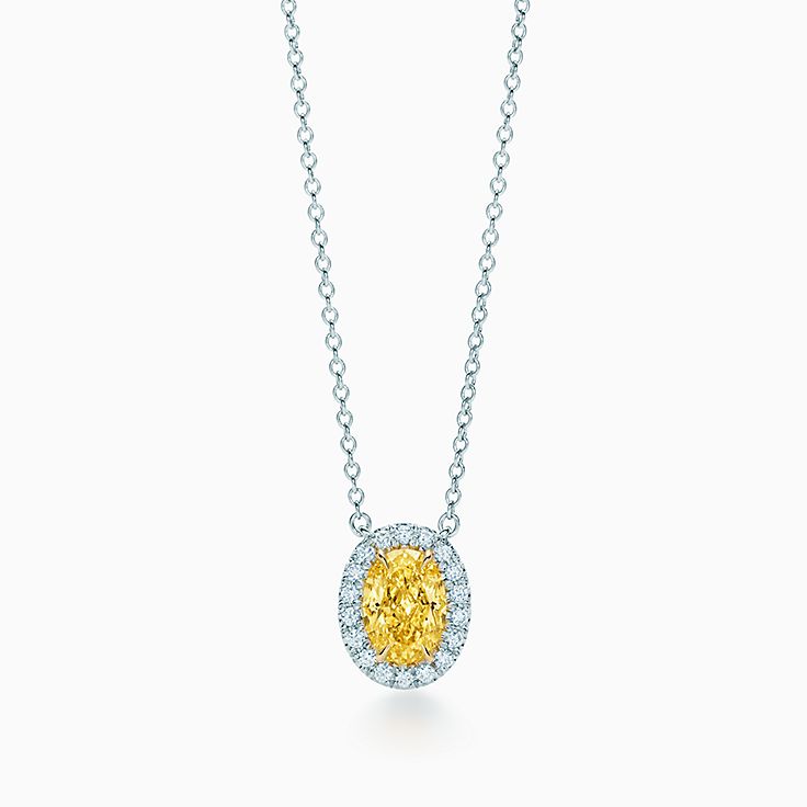 tiffany soleste yellow diamond pendant