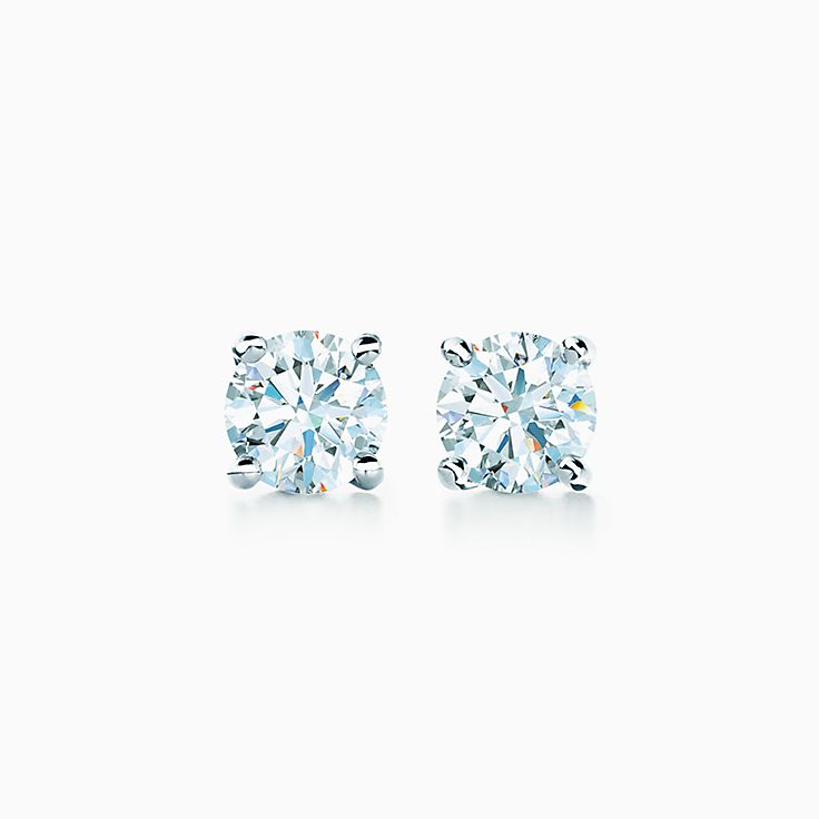 Diamond Earrings In Platinum Tiffany Co
