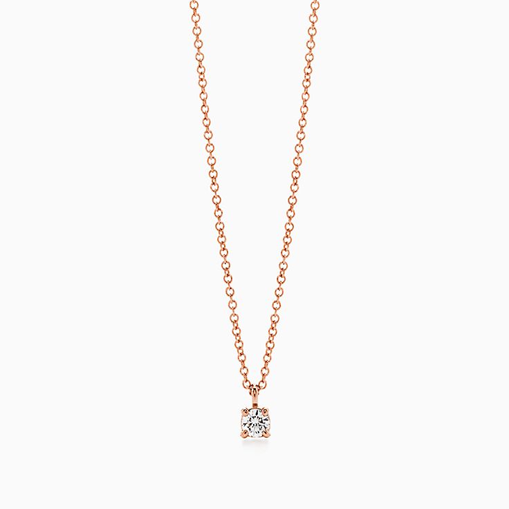 tiffany and co single diamond necklace