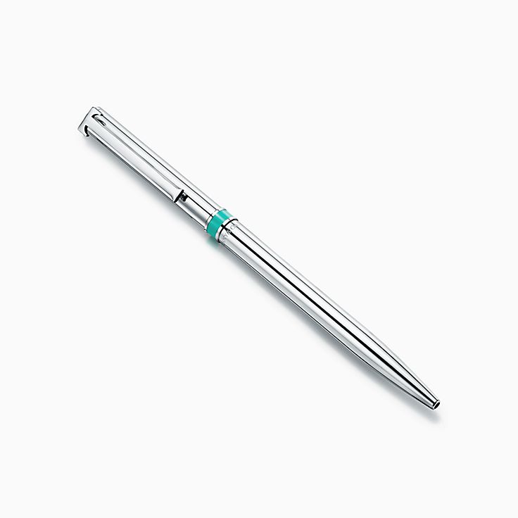 Tiffany T-clip retractable ballpoint pen in sterling silver