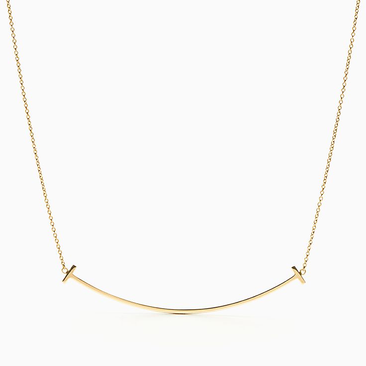 tiffany smile t necklace