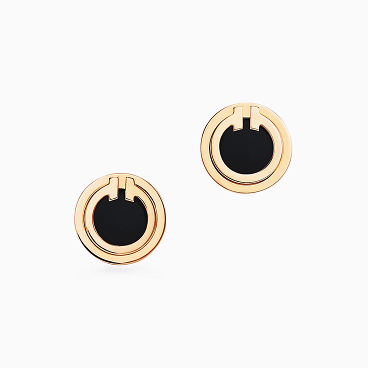 Buy Black Olympia Coated Disc Drop Earring