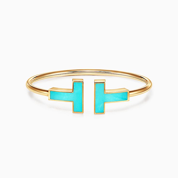 Bracelet large Wire Tiffany T en or 18 