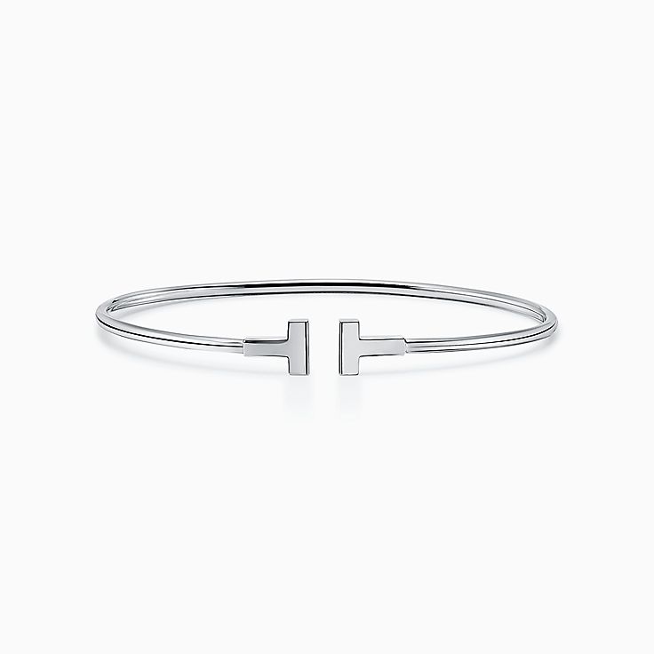 Wire Tiffany T en or blanc 18 carats 