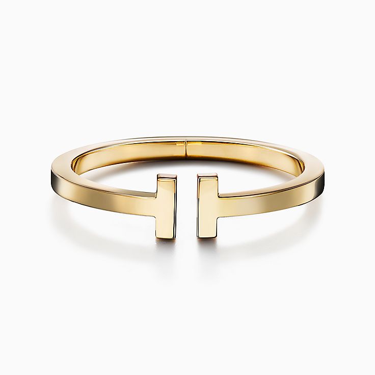 Brazalete Tiffany T Square en oro de 18k, mediano. | Tiffany Co.